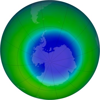Antarctic ozone map for 2008-11